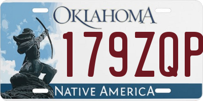 OK license plate 179ZQP