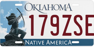 OK license plate 179ZSE
