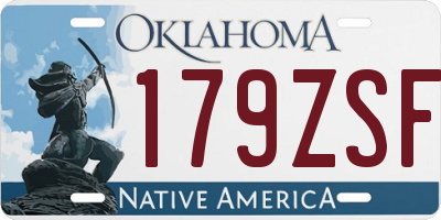 OK license plate 179ZSF
