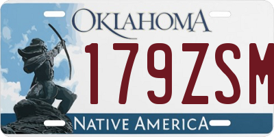 OK license plate 179ZSM