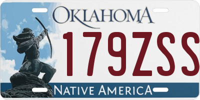 OK license plate 179ZSS