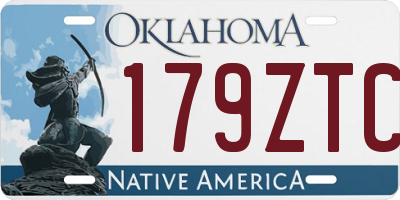 OK license plate 179ZTC