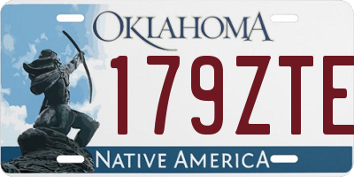 OK license plate 179ZTE