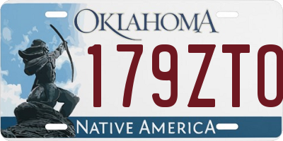 OK license plate 179ZTO