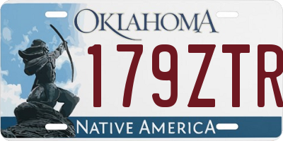 OK license plate 179ZTR