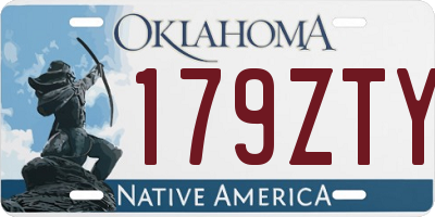 OK license plate 179ZTY