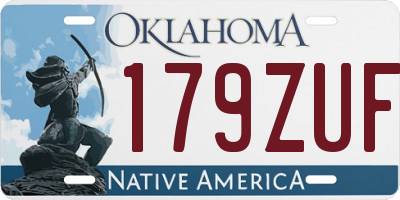 OK license plate 179ZUF