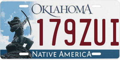 OK license plate 179ZUI