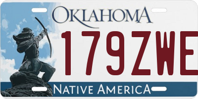 OK license plate 179ZWE