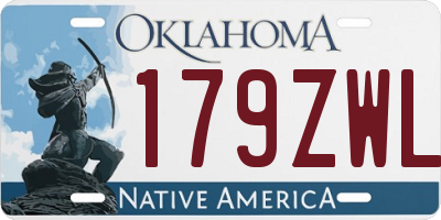 OK license plate 179ZWL