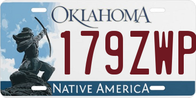 OK license plate 179ZWP