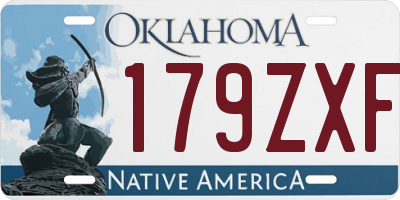 OK license plate 179ZXF