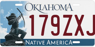 OK license plate 179ZXJ