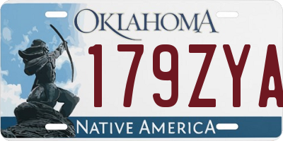 OK license plate 179ZYA
