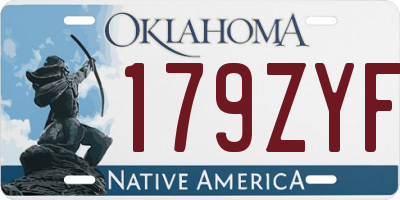 OK license plate 179ZYF