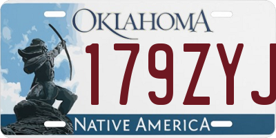 OK license plate 179ZYJ