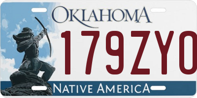 OK license plate 179ZYO