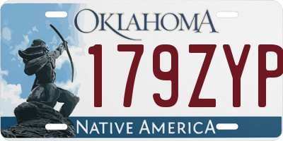 OK license plate 179ZYP