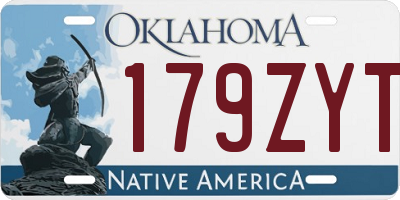 OK license plate 179ZYT