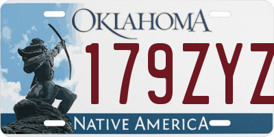 OK license plate 179ZYZ