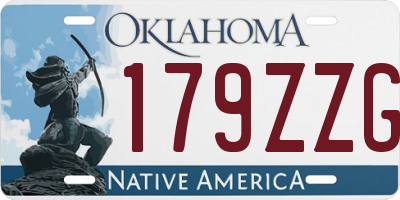 OK license plate 179ZZG