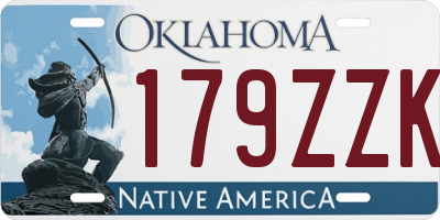 OK license plate 179ZZK