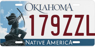 OK license plate 179ZZL