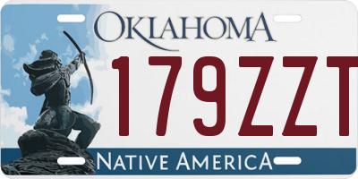 OK license plate 179ZZT