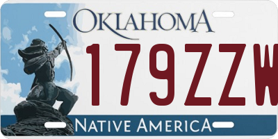 OK license plate 179ZZW