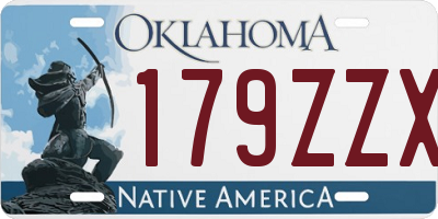 OK license plate 179ZZX