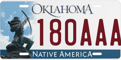 OK license plate 180AAA