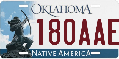 OK license plate 180AAE