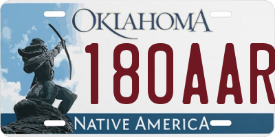 OK license plate 180AAR