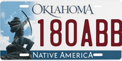 OK license plate 180ABB