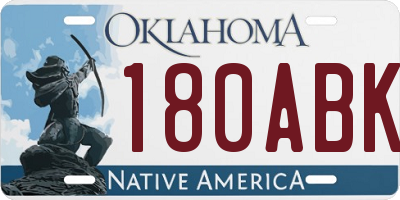 OK license plate 180ABK