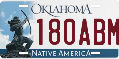 OK license plate 180ABM