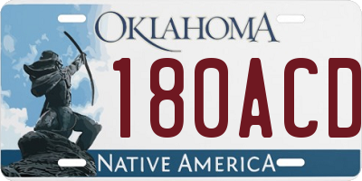OK license plate 180ACD