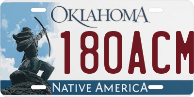 OK license plate 180ACM