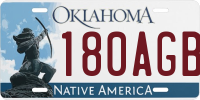 OK license plate 180AGB