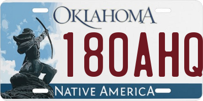 OK license plate 180AHQ
