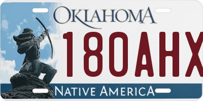 OK license plate 180AHX