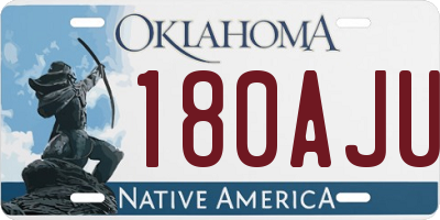 OK license plate 180AJU