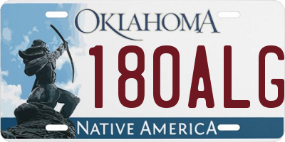 OK license plate 180ALG