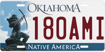 OK license plate 180AMI