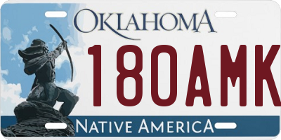 OK license plate 180AMK