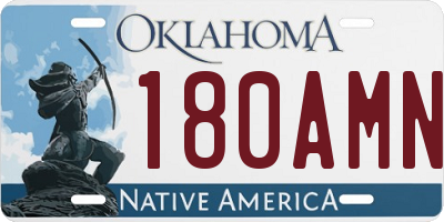 OK license plate 180AMN