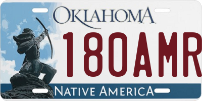 OK license plate 180AMR