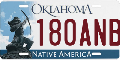 OK license plate 180ANB