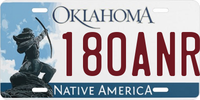 OK license plate 180ANR