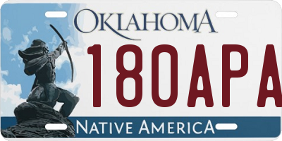 OK license plate 180APA